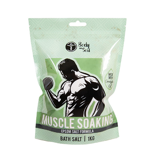 BODY & SOUL MUSCLE SOAK BATH SALTS 1KG