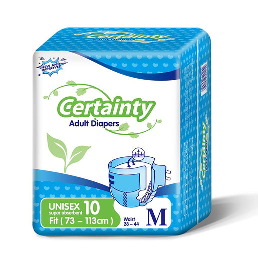 CERTAINTY ADULT DIAPERS MEDIUM 10