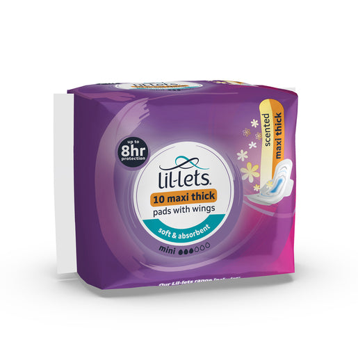 LIL-LETS MAXI PADS MINI SCENTED 10s