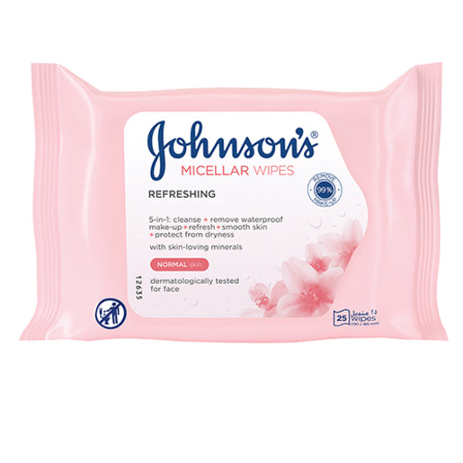 J&J DAILY ESSENTIAL FACIAL WIPES NORM 25