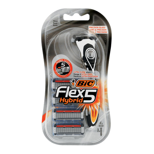 BIC FLEX 5 HYBRID BLISTER 1+4 CARTRIDGES