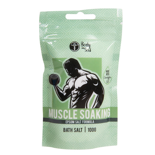 BODY & SOUL MUSCLE SOAK BATH SALTS 100G
