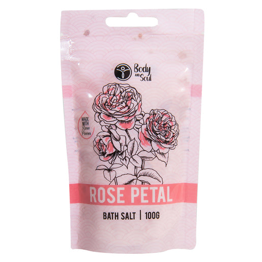BODY & SOUL ROSE BATH SALTS 100G