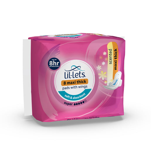 LIL-LETS MAXI SANI PADS SUPER SCENTED 8s
