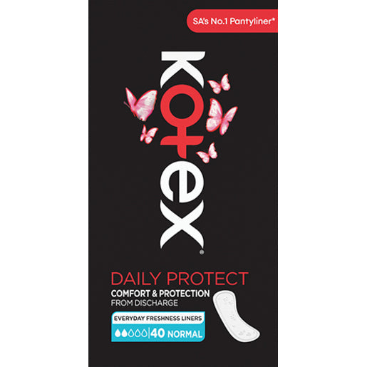KOTEX PANTYLINERS REGULAR UNSCENTED 40