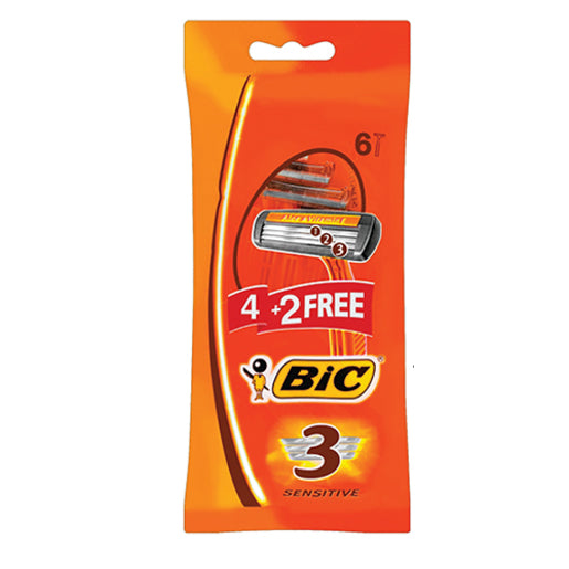 BIC 3 SENSITIVE 4+ 2 FREE