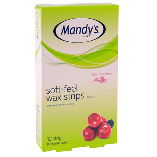 MANDYS SOFT FEEL WAX STRIPS FACE 12