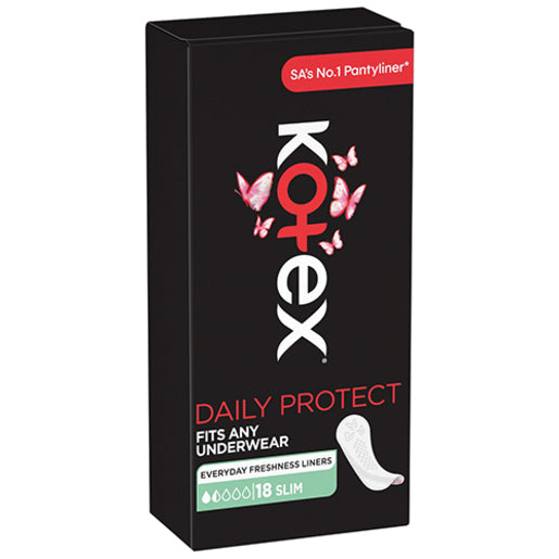 KOTEX PANTYLINERS SLIM UNSCENTED 18
